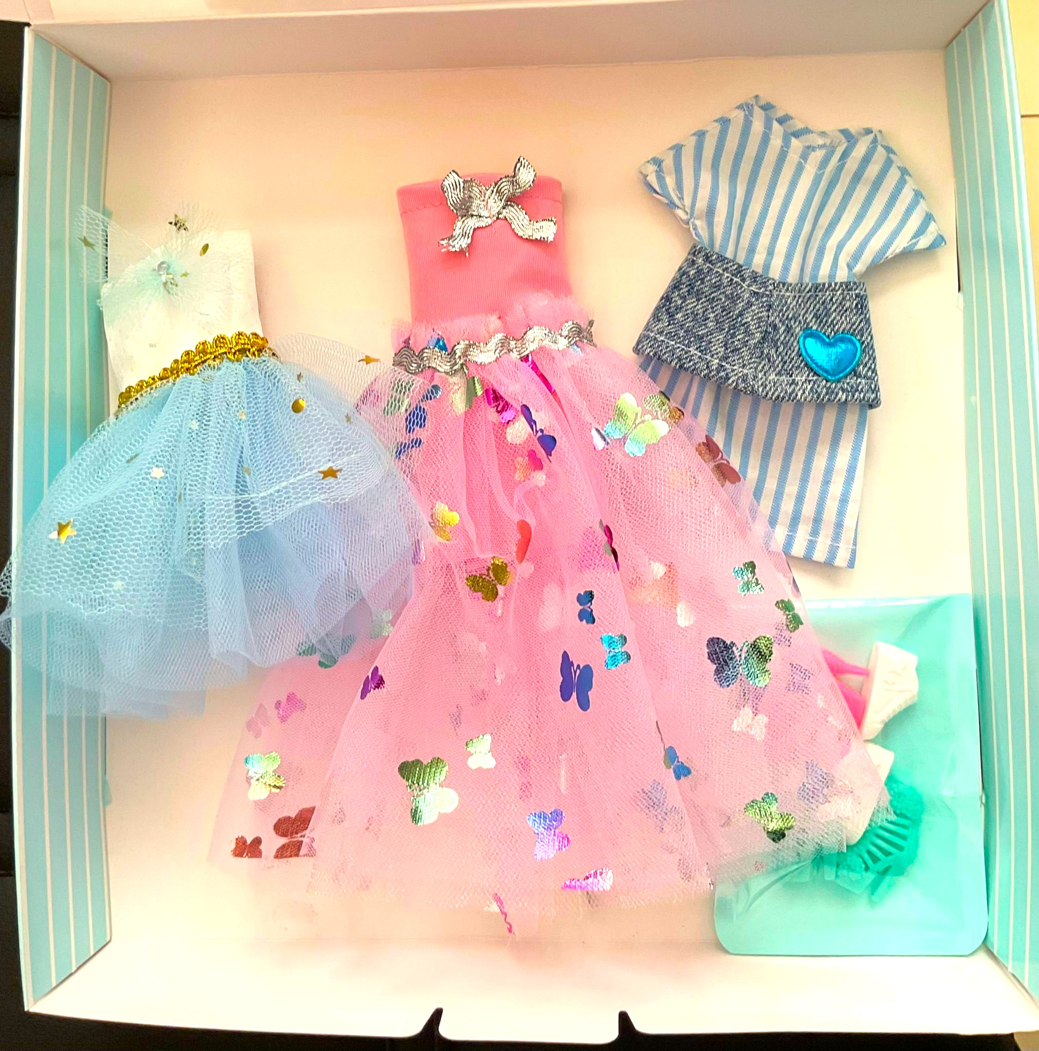 Mia Oyuncak Bebek Kıyafeti Soft 3'li Kombin Set