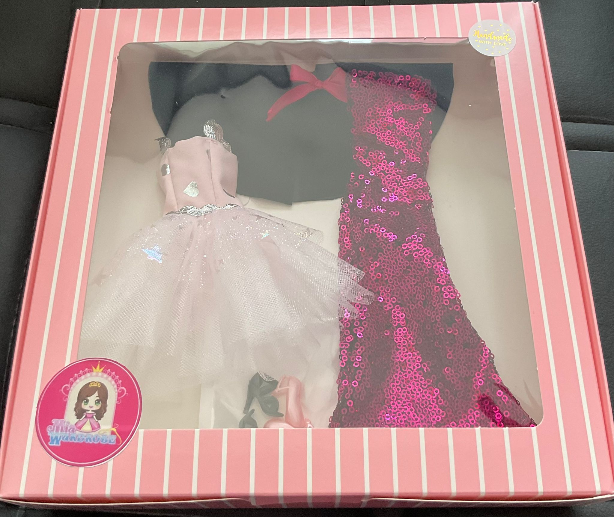 Mia Oyuncak Bebek Pembe Payet Detaylı 2’li Set