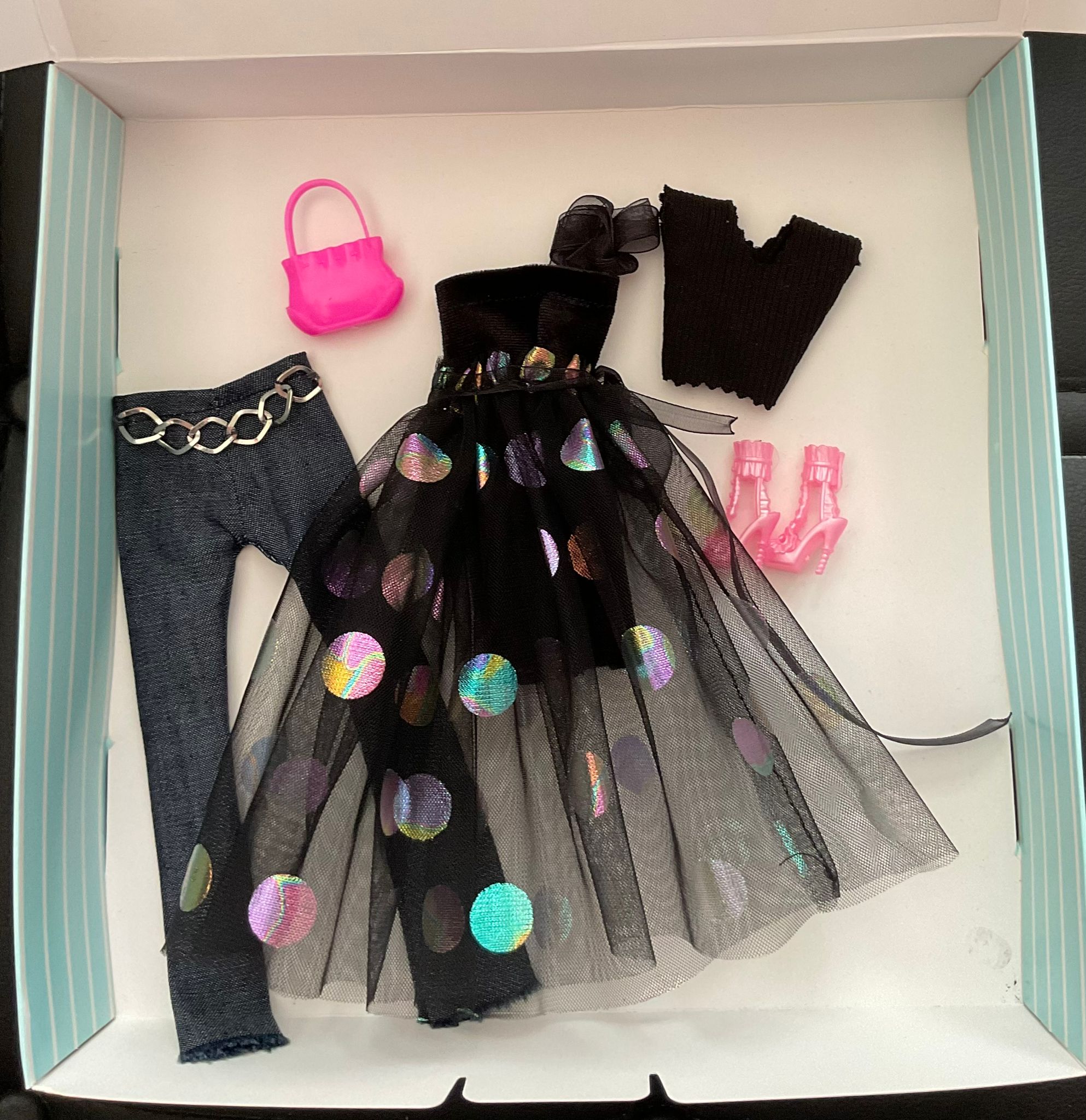 Mıa Oyuncak Bebek Kıyafeti Siyah Ve Jean 2’li Set