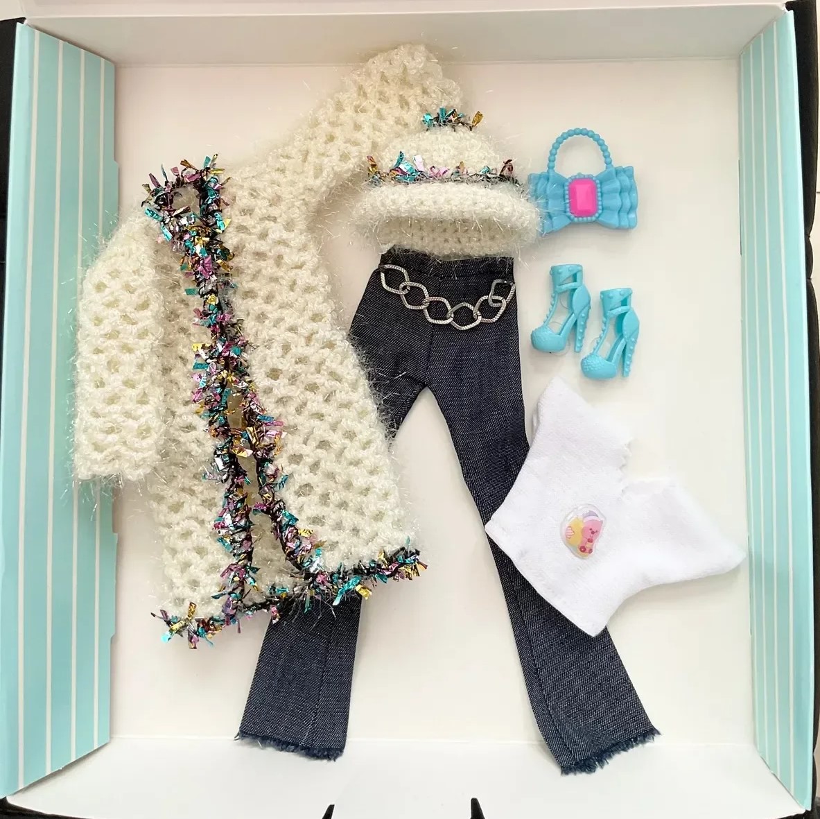 Mıa Oyuncak Bebek Hırka Ve Jean Set