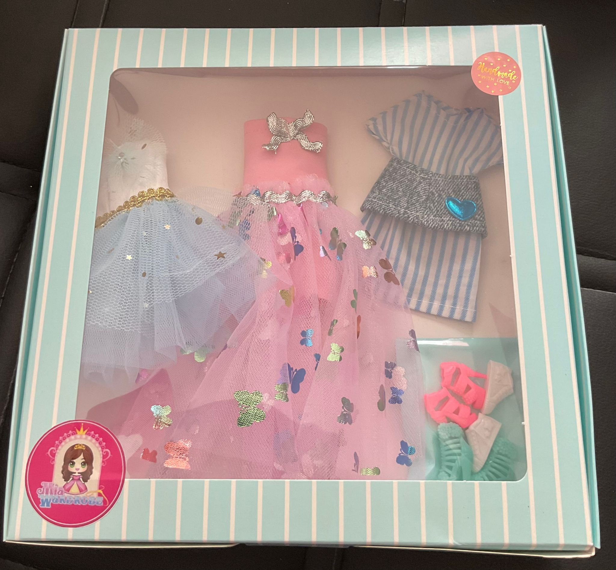 Mia Oyuncak Bebek Kıyafeti Soft 3'li Kombin Set